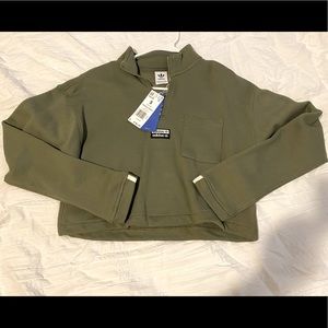 Adidas Cropped Zip Sweatshirt